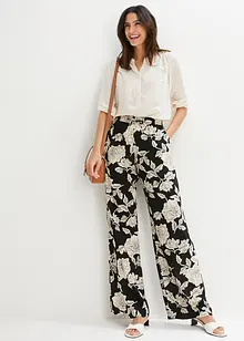 Pantaloni a palazzo in viscosa fluente, bonprix