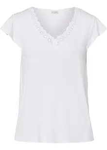 Maglia con scollo in pizzo, bonprix