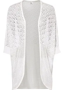 Cardigan lungo con motivo traforato, bonprix