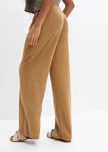 Pantaloni larghi effetto lino, bonprix