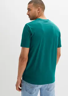 Maglia serafino a maniche corte in puro cotone biologico (pacco da 2), bonprix