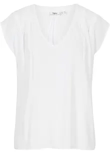 Blusa a maniche corte con scollatura a V, bonprix