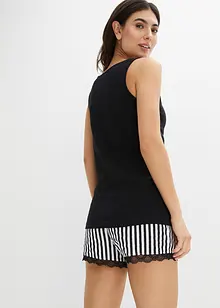 Pigiama estivo con pizzo raffinato, bonprix