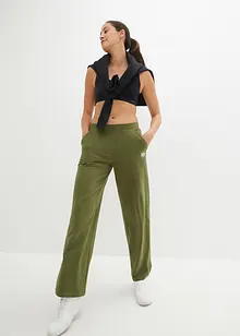 Pantaloni in maglina a palazzo con cinta comoda, bonprix