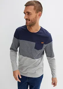 Maglia a maniche lunghe color blocking, bonprix