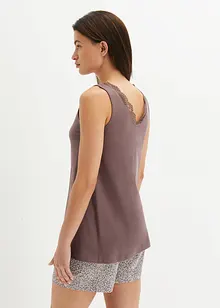 Pigiama estivo con pizzo delicato, bonprix