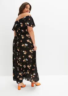 Abito fantasia con spalle scoperte, bonprix