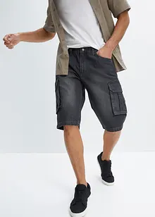 Bermuda cargo lunghi in jeans, relaxed fit, bonprix