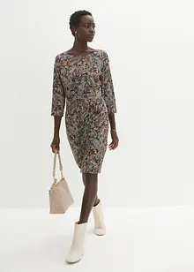 Abito in maglina con fantasia paisley, bonprix