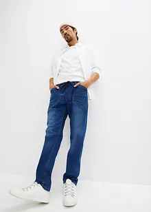 Jeans con elastico in vita e taglio comfort loose fit, straight, bonprix