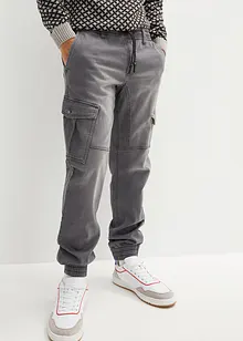 Jeans in felpa con tasche cargo regular fit, straight, bonprix