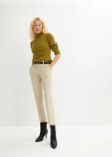 Pantaloni in twill con cinta comoda, bonprix