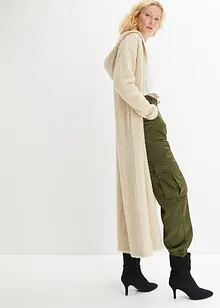 Maxi cardigan in filato peloso, bonprix