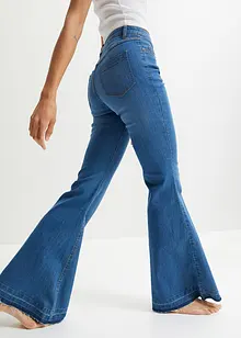 Jeans a zampa con orlo aperto, bonprix