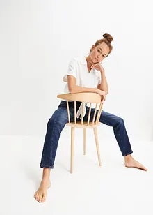 Jeans straight, vita media, bonprix