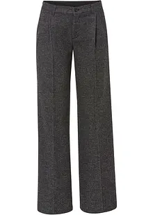 Pantaloni con gambe larghe in misto lana, bonprix