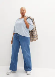 Maglia in cotone biologico con scollo quadrato, bonprix