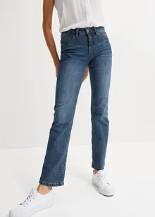 Jeans elasticizzati comfort straight, vita media, bonprix