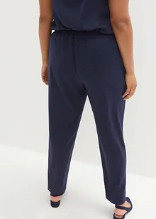 Pantaloni con elastico in vita e piega stirata, bonprix