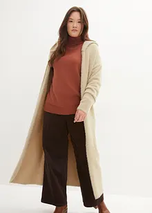 Maxi cardigan in filato peloso, bonprix