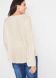 Blusa a maniche lunghe con scollo a V, bonprix