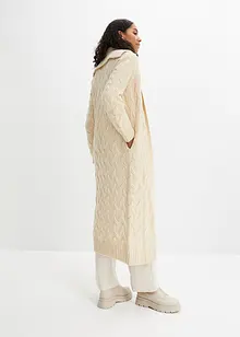 Maxi cardigan in maglia a trecce, bonprix