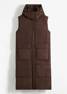 Gilet trapuntato imbottito in poliestere riciclato con cappuccio staccabile, bonprix