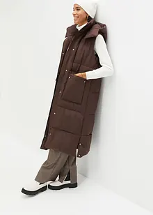 Gilet trapuntato imbottito in poliestere riciclato con cappuccio staccabile, bonprix