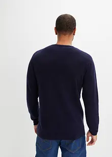 Maglione in lana Premium con Good Cashmere Standard®, scollo rotondo, bonprix