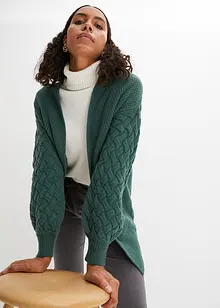 Cardigan con lavorazione a trecce, bonprix