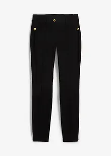 Pantaloni elasticizzati con elastico in vita e bottoni decorativi, bonprix