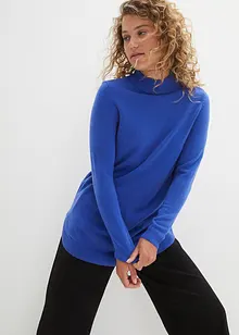 Maglione in maglia fine con collo dritto, bonprix