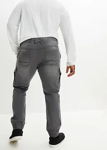 Jeans in felpa con tasche cargo regular fit, straight, bonprix