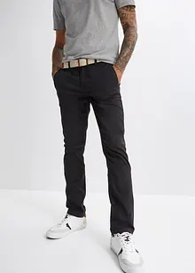 Pantaloni chino elasticizzati con cintura e taglio comfort regular fit, straight, bonprix