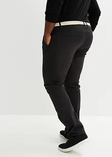 Pantaloni chino elasticizzati con cintura e taglio comfort regular fit, straight, bonprix