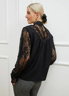 Blusa con pizzo, bonprix