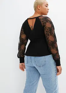 Maglione con pizzo, bonprix
