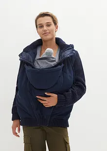 Giacca prémaman con inserto babywearing, con maniche in maglia e cappuccio, bpc bonprix collection