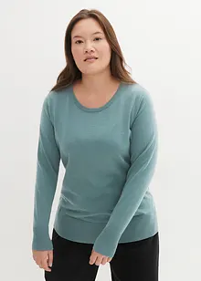 Maglione basic in filato fine con cotone riciclato, bonprix