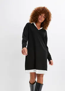 Abito in maglia con inserto di camicia, bonprix