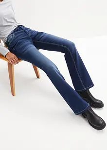 Jeans termici elasticizzati con interno morbido e superficie garzata, bootcut, bonprix