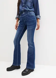 Jeans termici elasticizzati con interno morbido e superficie garzata, bootcut, bonprix