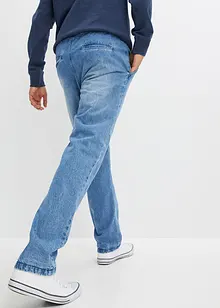 Jeans termici con elastico in vita e fodera in flanella regular fit, straight, bonprix