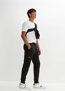 Pantaloni da jogging termici con tasche cargo e fodera effetto peluche, bonprix