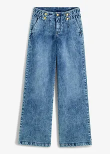 Jeans wide leg con bottoni decorativi, bonprix