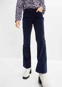 Pantaloni di velluto elasticizzati, bootcut, bonprix