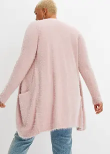 Cardigan lungo in filato peloso, bonprix