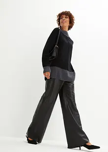 Pantaloni larghi in nappa d'agnello, bonprix