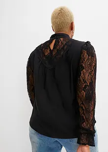 Blusa con pizzo, bonprix