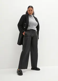 Pantaloni larghi in nappa d'agnello, bonprix